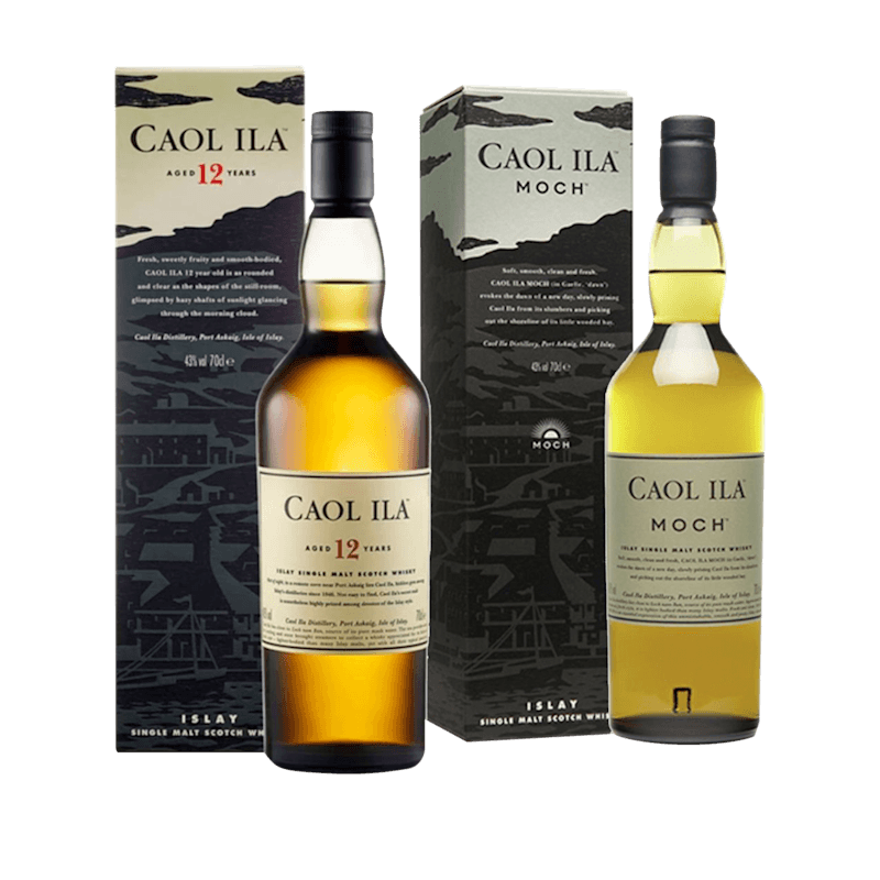 Caol Ila 12 Year Old & Caol Ila Moch Islay Single Malt Scotch Whisky, 2x70cl