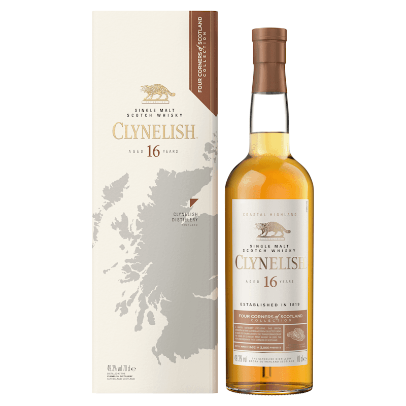 Clynelish 16 Year Old Single Malt Scotch Whisky, The Four Corners of Scotland Collection, 70cl