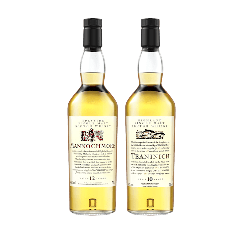 Flora & Fauna Bundeln - Teaninich 10 Year Old + Mannochmore 12 Year Old Single Malt Scotch Whisky, 2x70cl